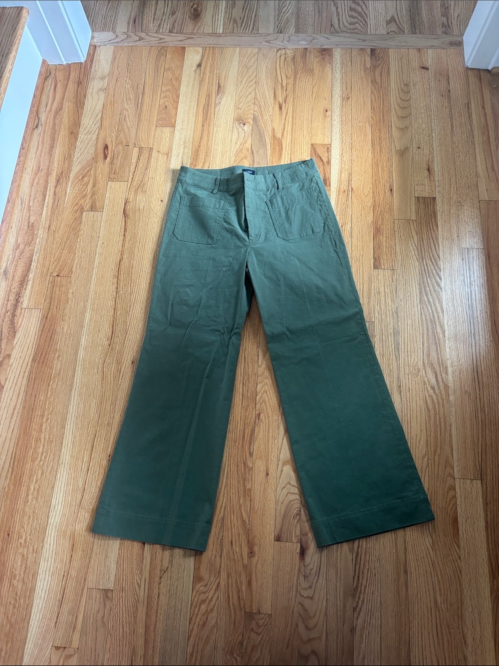 J.Crew Straight-Leg Workwear Pants - Olive Green
